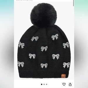 ScarvesMe Soft Warm All Over Bow Pom Beanie